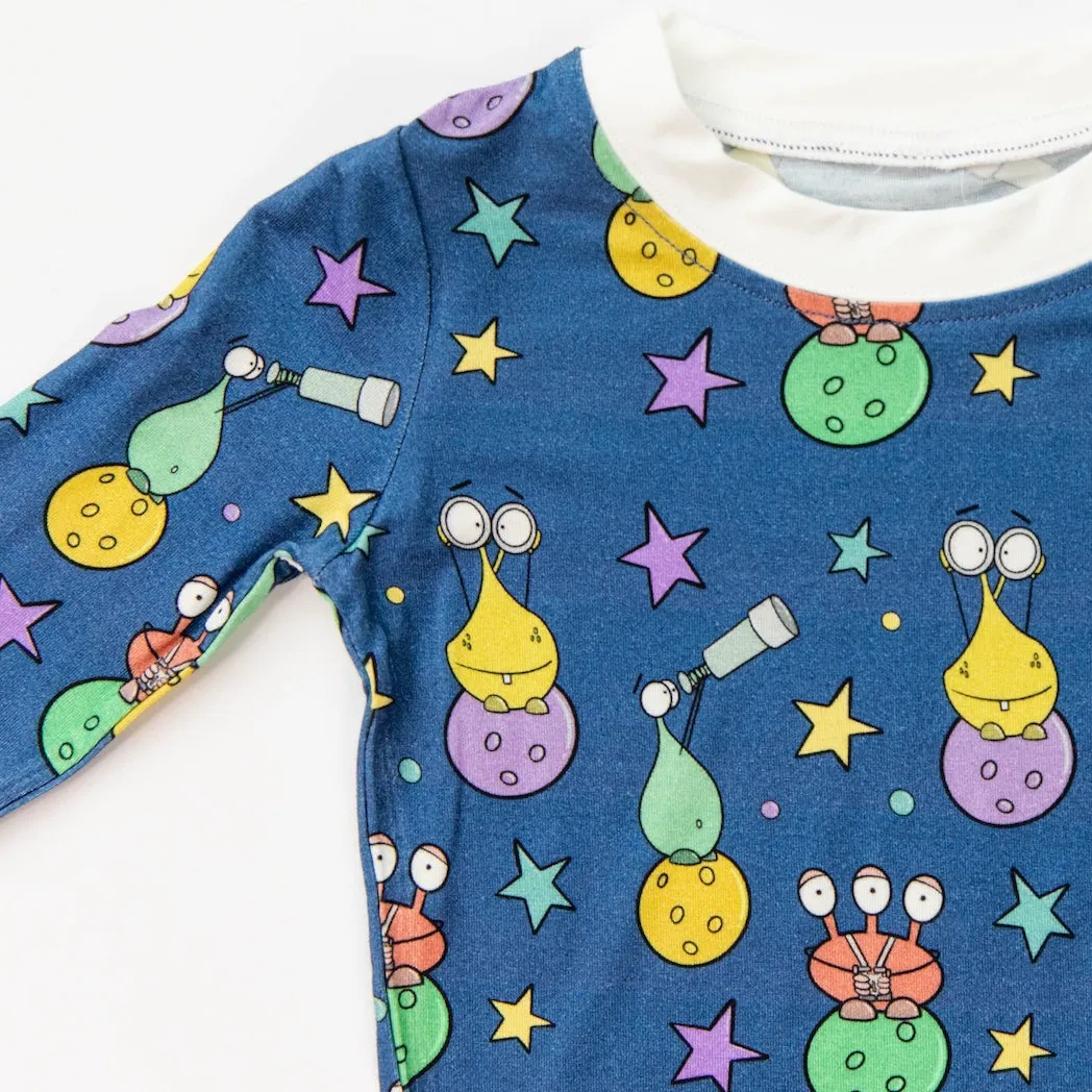 • Intergalactic Alien • 'Sleep Tight' Two-Piece Bamboo Pajama and Playtime Set