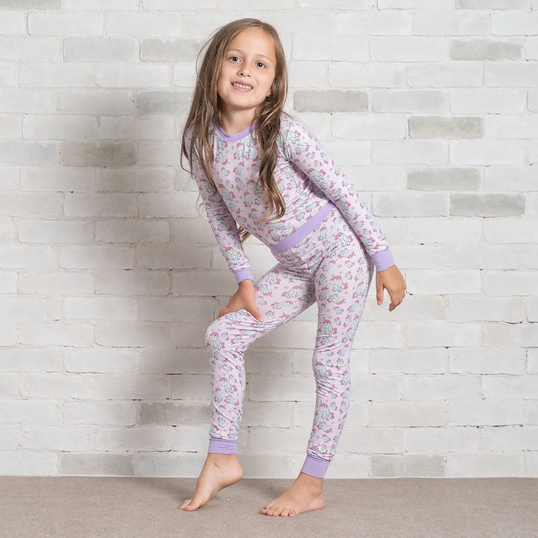 • Uniquely Unicorns • ‘Sleep Tight’ Two-Piece Bamboo Pajama and Playtime Set