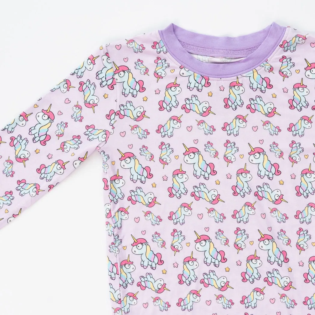 • Uniquely Unicorns • ‘Sleep Tight’ Two-Piece Bamboo Pajama and Playtime Set