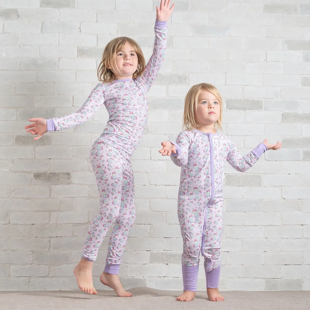 • Uniquely Unicorns • ‘Sleep Tight’ Two-Piece Bamboo Pajama and Playtime Set