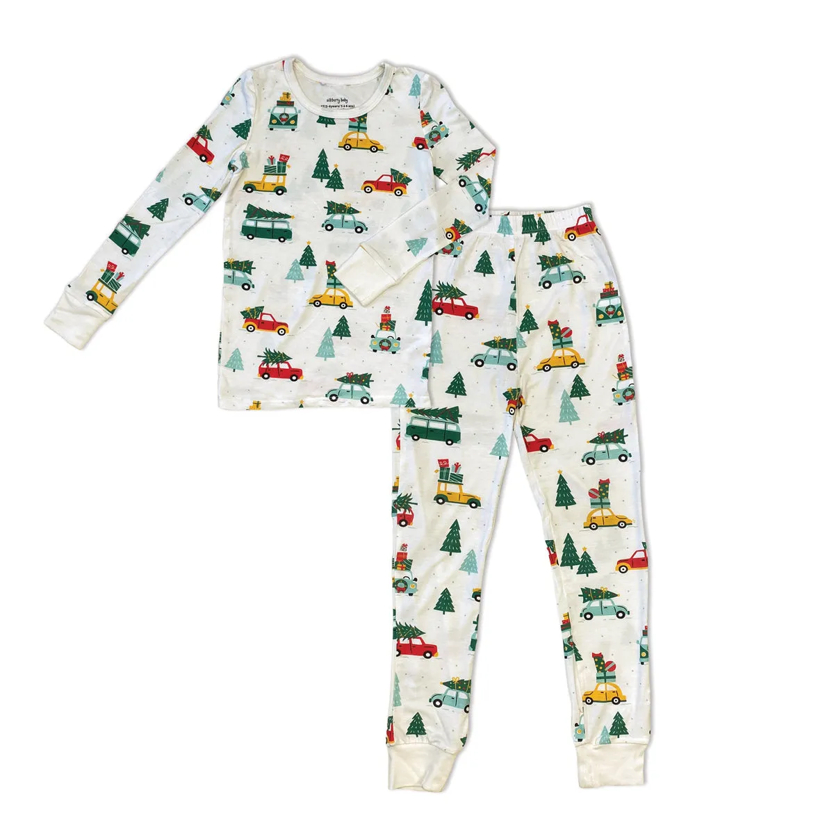 2 Piece Unisex Christmas Cars Pajamas