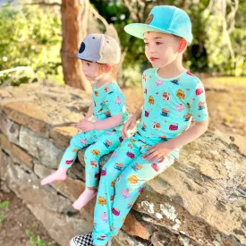 Airstream Food Trucks Short Sleeve Pajama Set (2T-12Y)