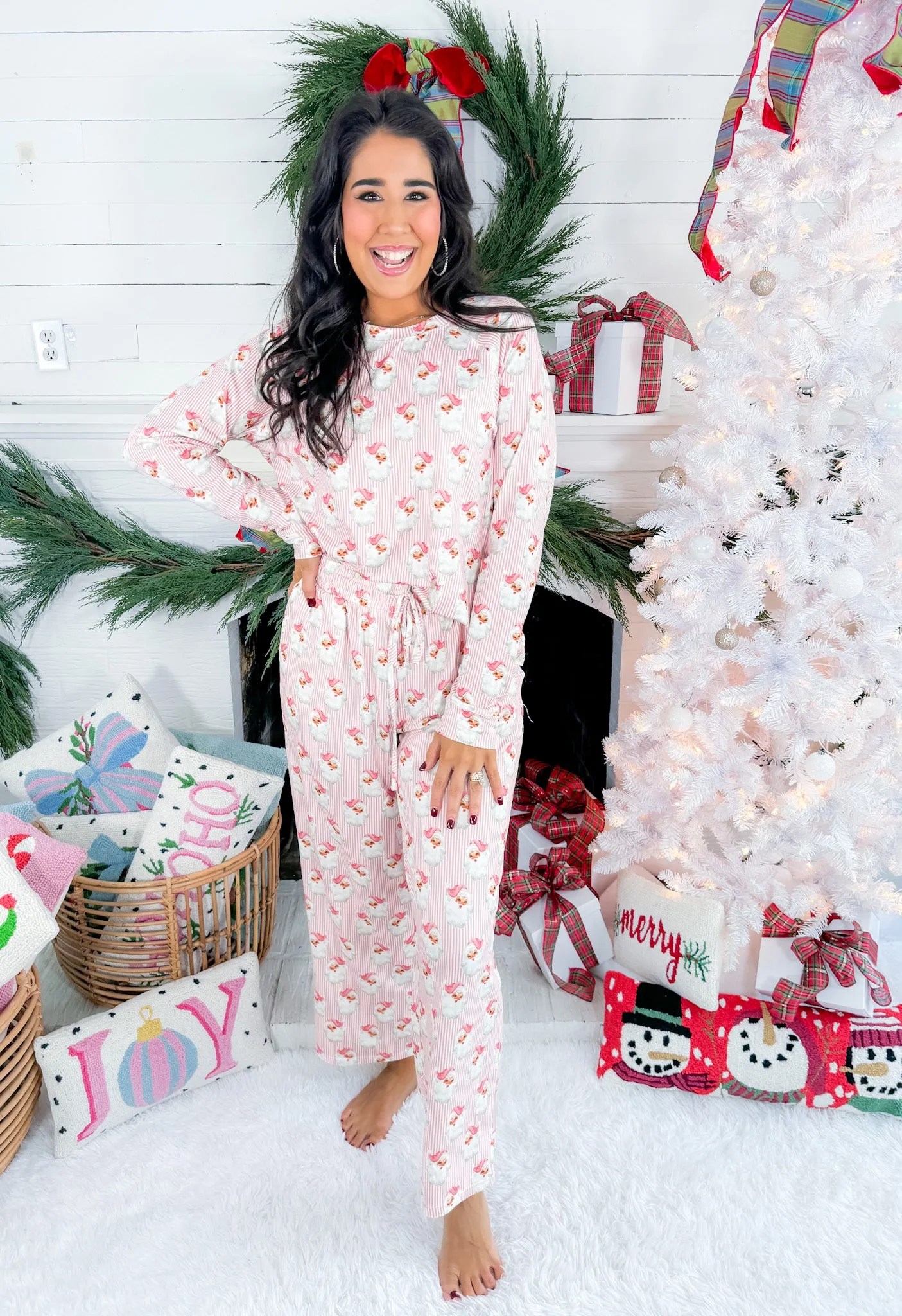 Annie Santa Baby Pink Pajama Set