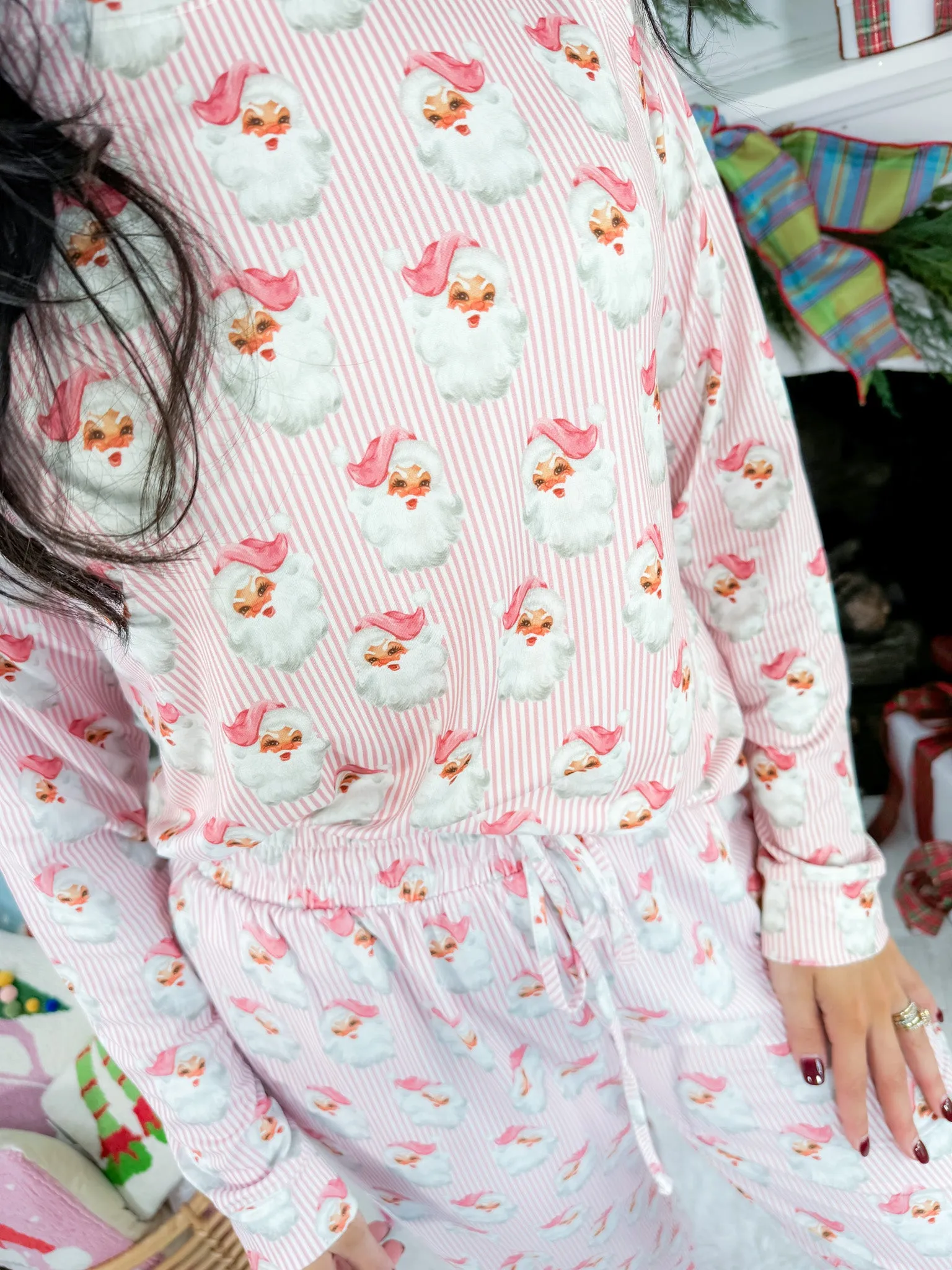 Annie Santa Baby Pink Pajama Set