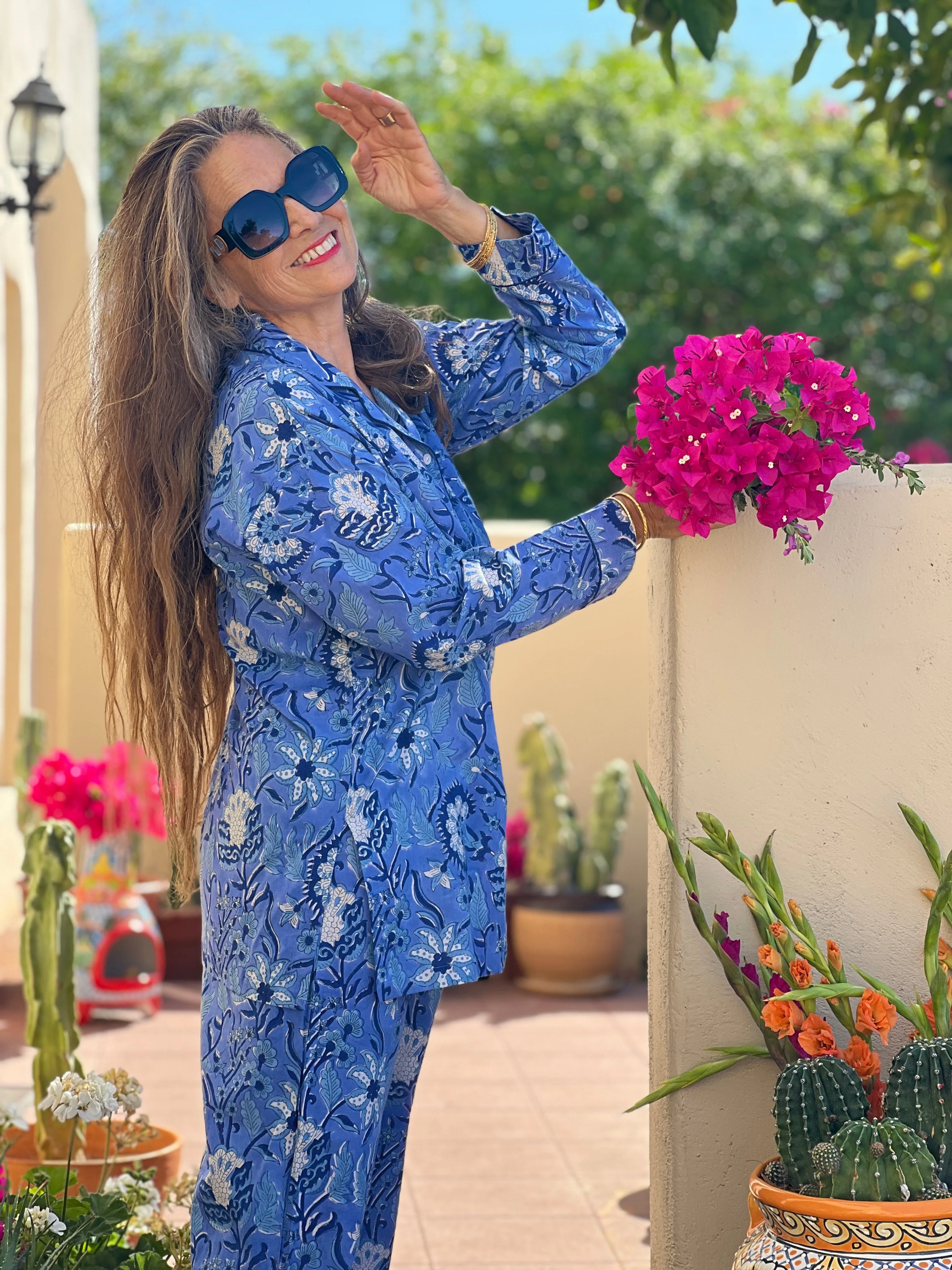 Bambola Blue Floral Long Sleeve Pajama