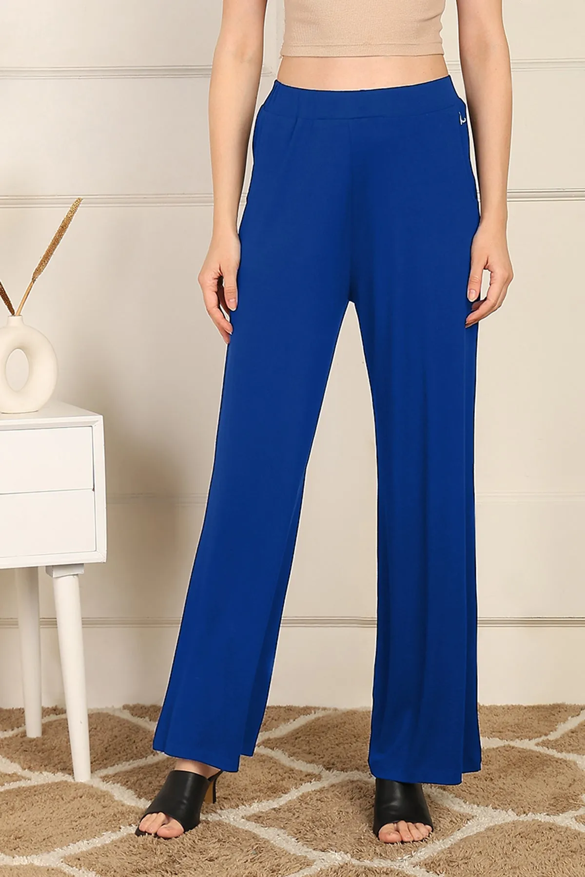 Blue High Waist Maternity Pajama