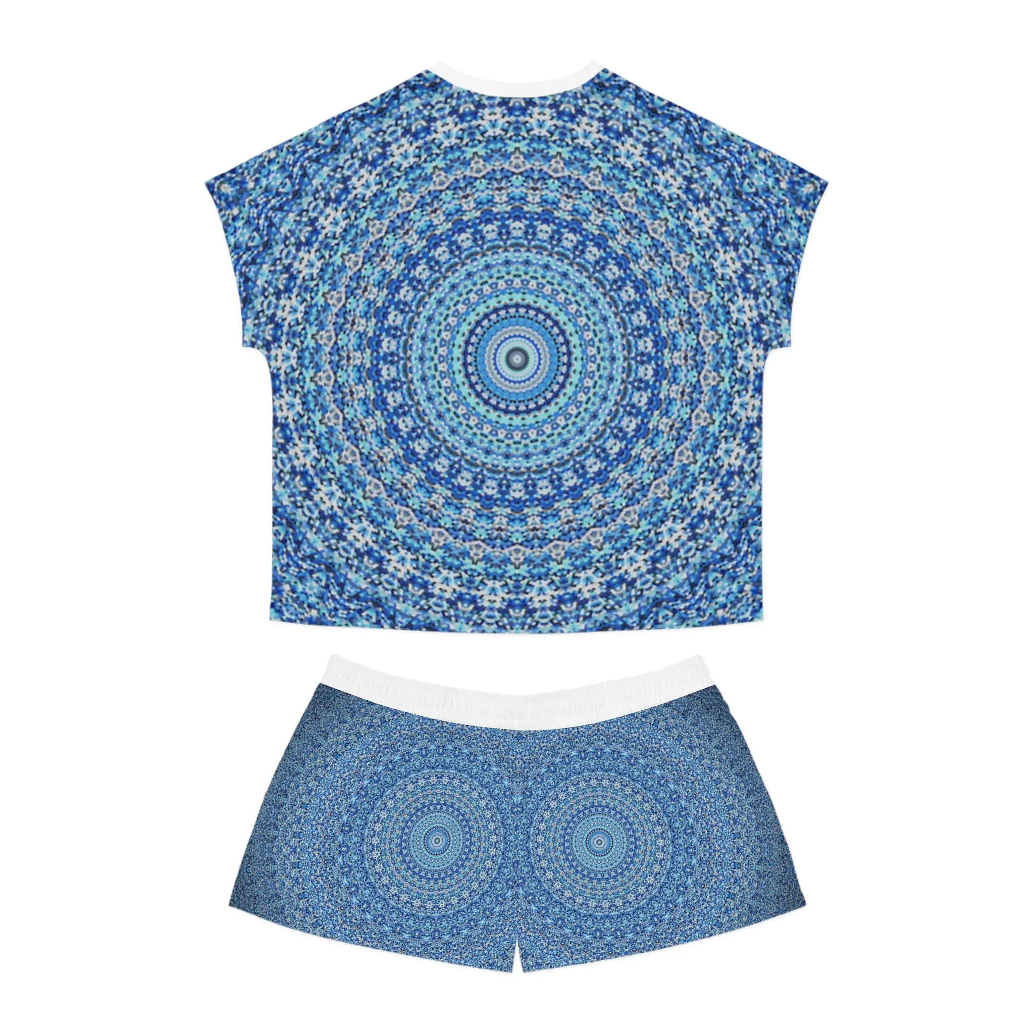 Blue Mandala - Inovax Women's Short Pajama Set 