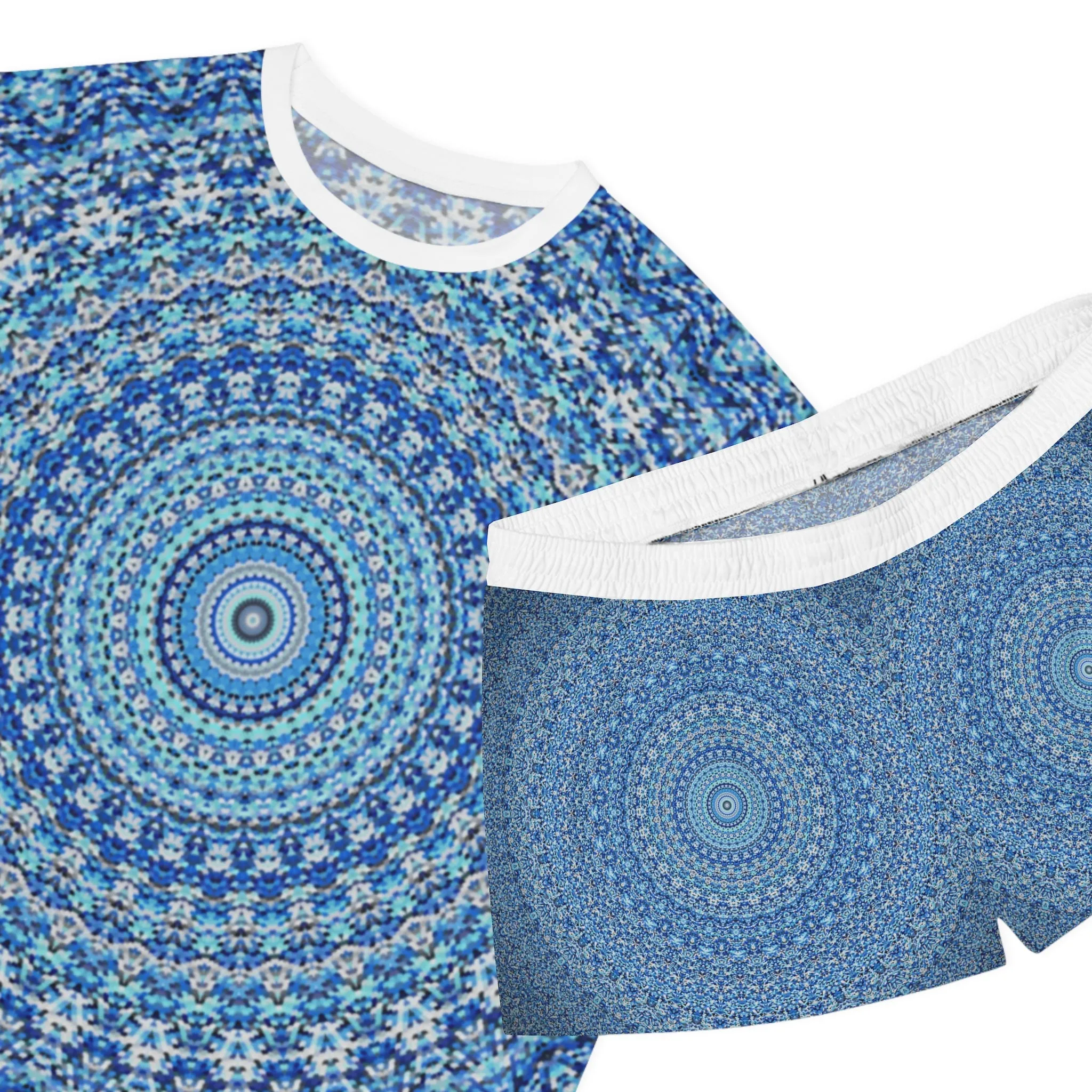 Blue Mandala - Inovax Women's Short Pajama Set 