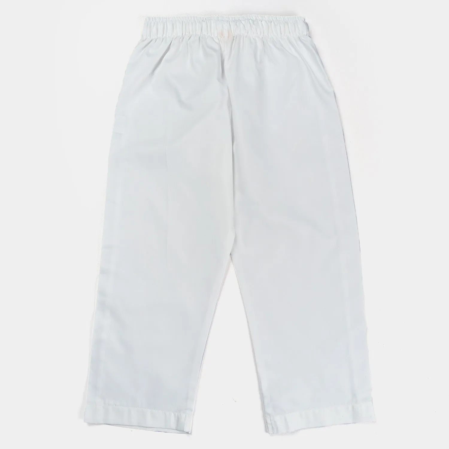 Boys Poly Viscose Pajama Plain -Off White