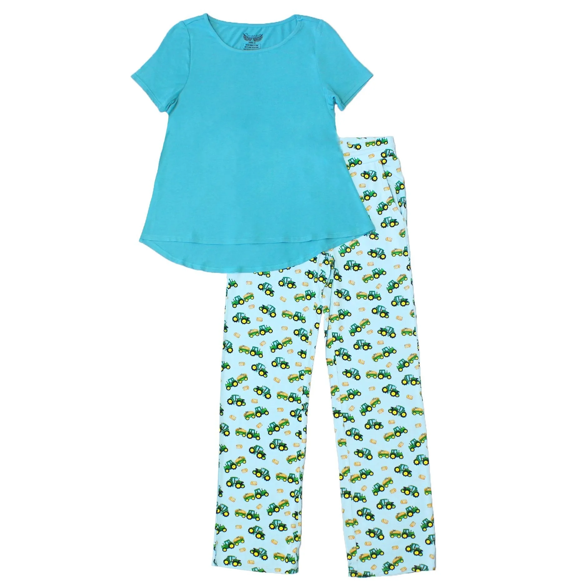 Breeze Tractors & Birdees Women's Short Sleeve Pajama Set