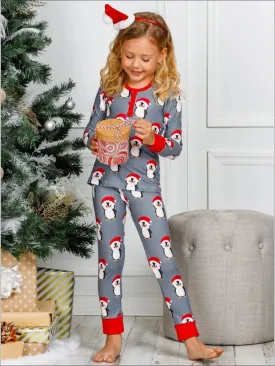 Christmas Penguin Pajama Set