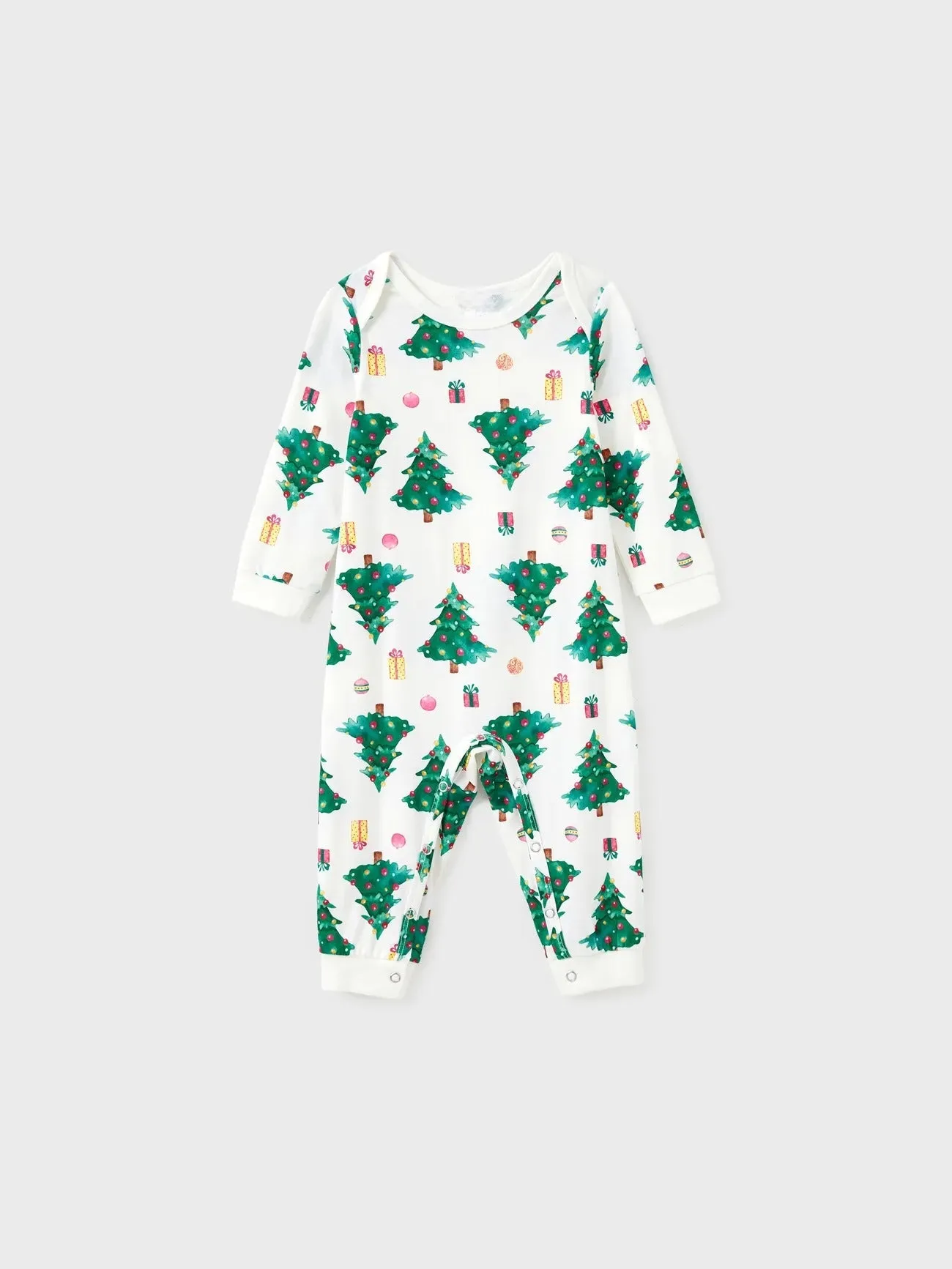 Christmas Tree Print Family Pajamas Set