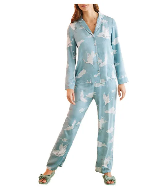 Classic Long Pyjamas Blue Print