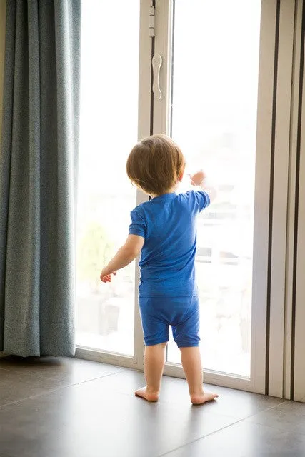 Colorful Blue Short Sleeve Pajamas