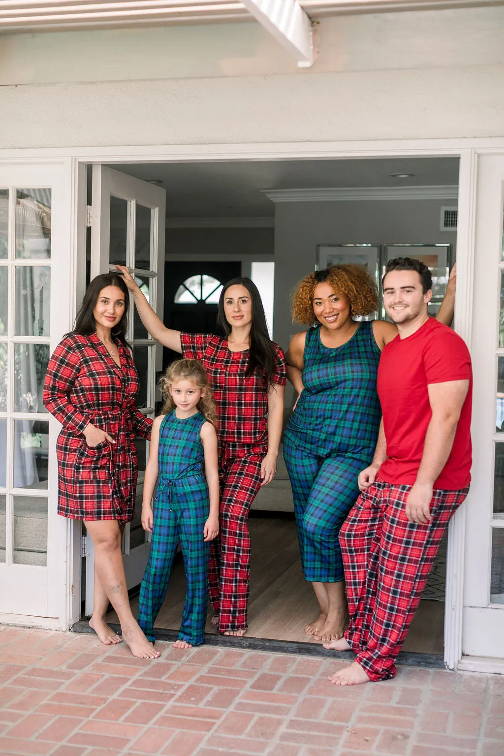 Cozy Green Plaid Pajama Capris Set