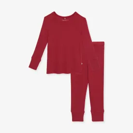 Crimson Waffle Classic Pajama Set