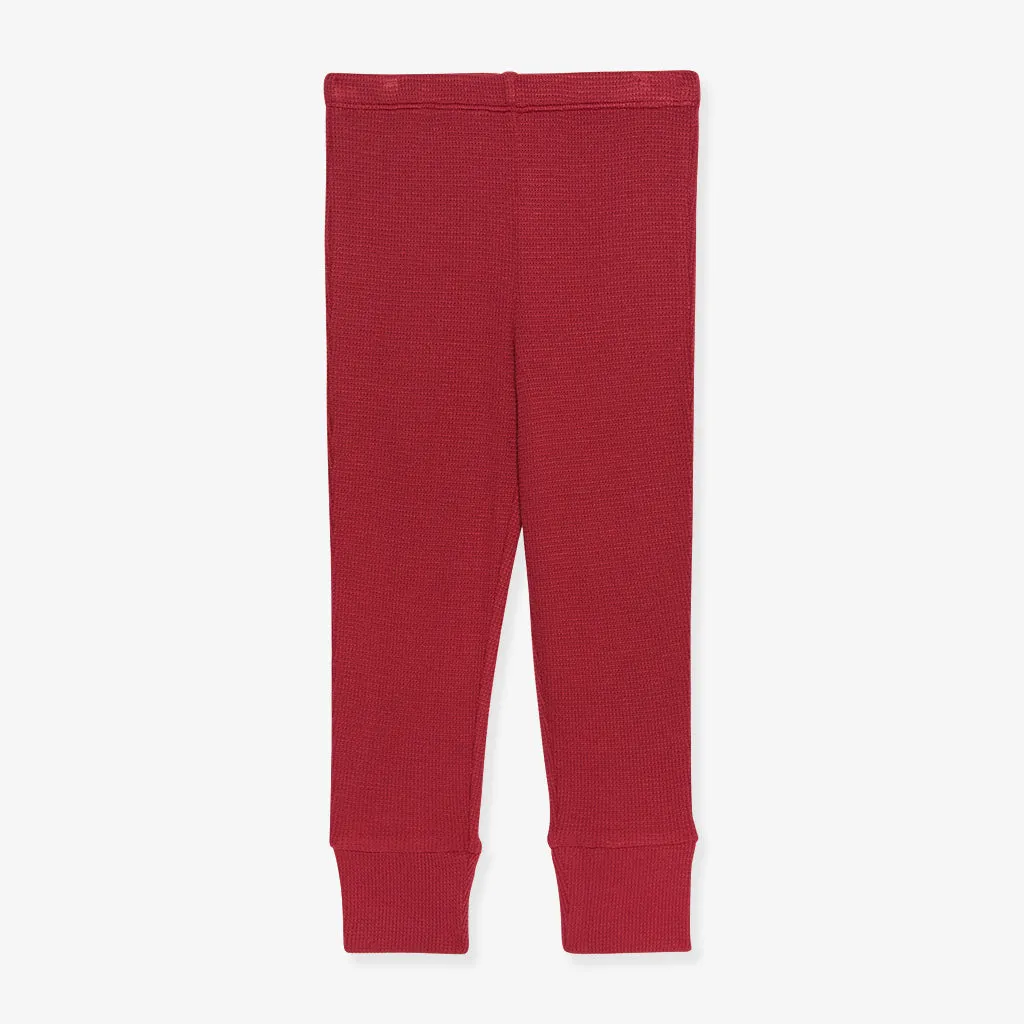 Crimson Waffle Classic Pajama Set