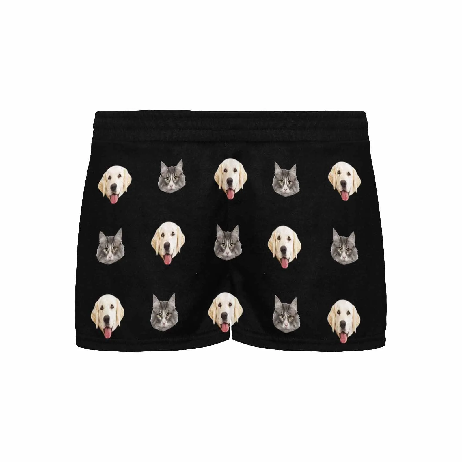 Custom Face Women's Pajama Shorts Personalized Cat Dog Pictures Sleepwear Shorts