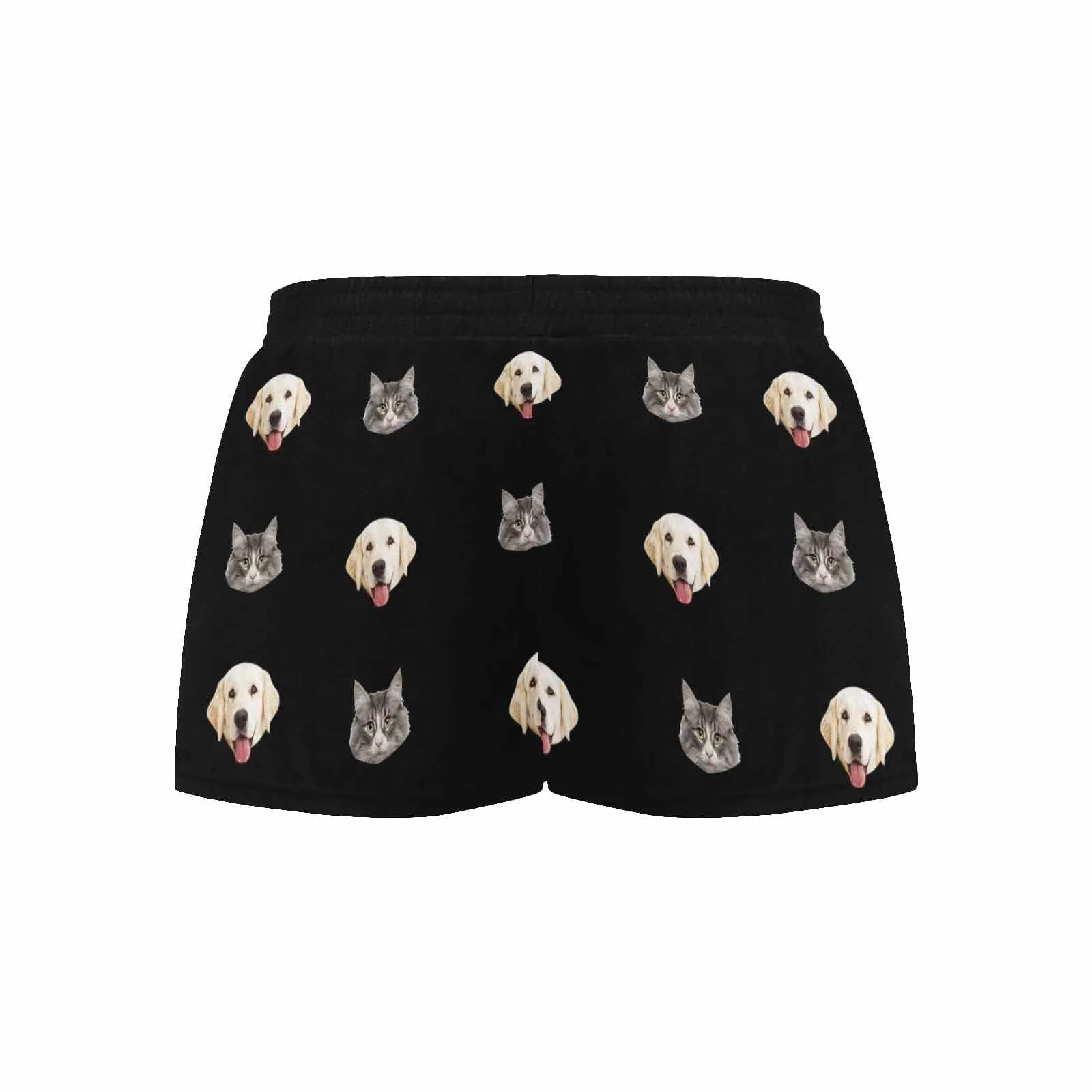 Custom Face Women's Pajama Shorts Personalized Cat Dog Pictures Sleepwear Shorts