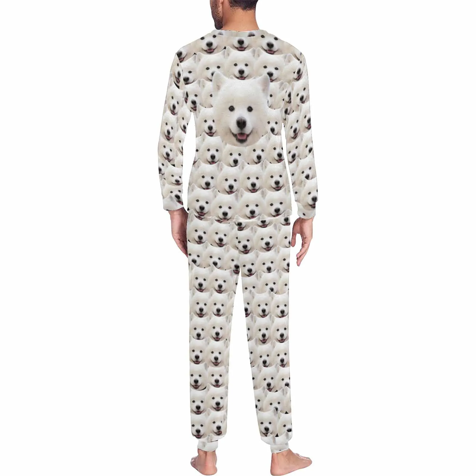 Custom Pet Face My lovely Dog Men's Long Pajama Set