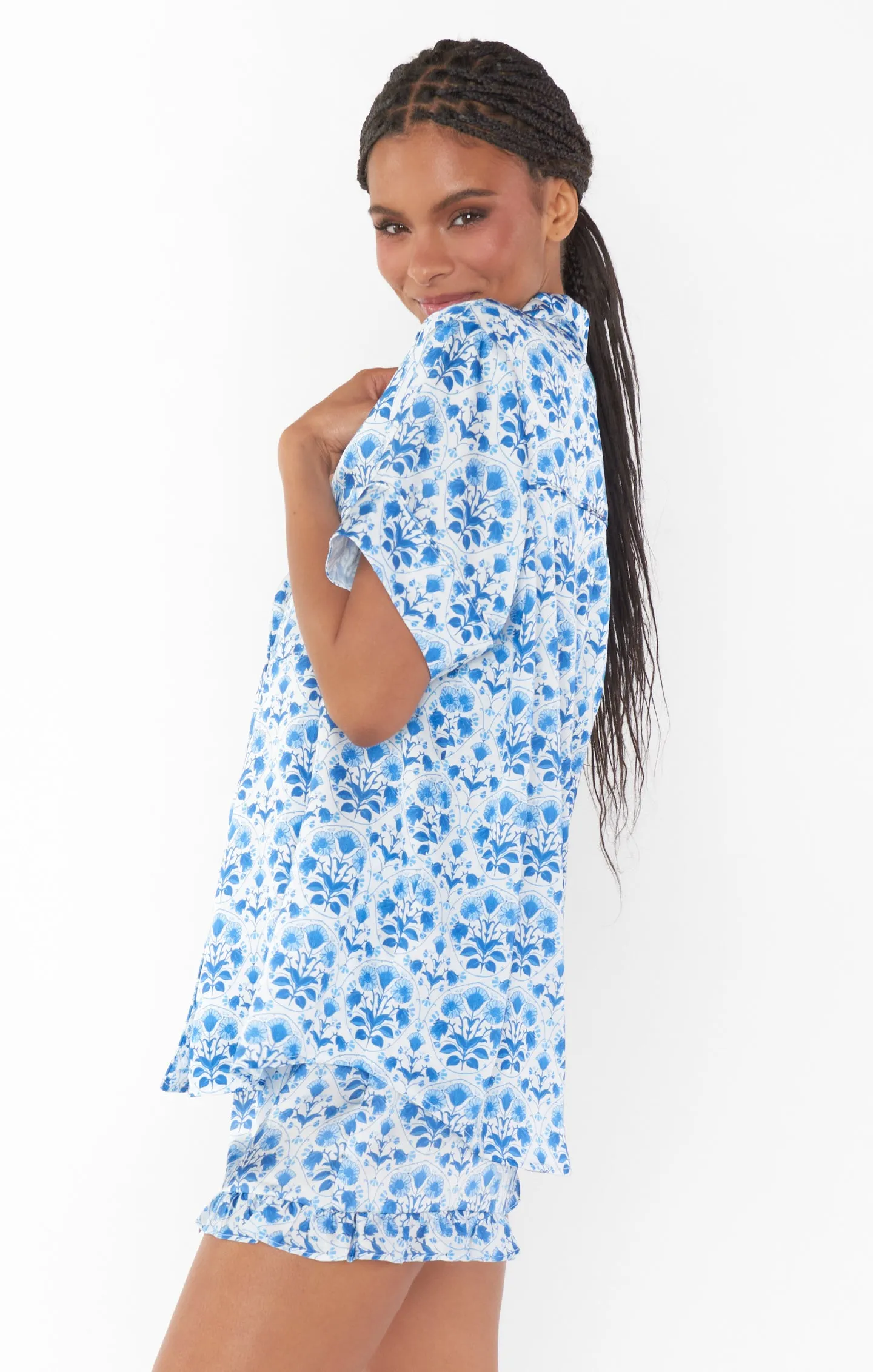 Daydreaming PJ Set ~ Blue Teagan Floral