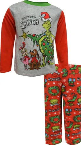 Dr. Seuss The Grinch Don't Be A Grinch Toddler Fleece Pajamas