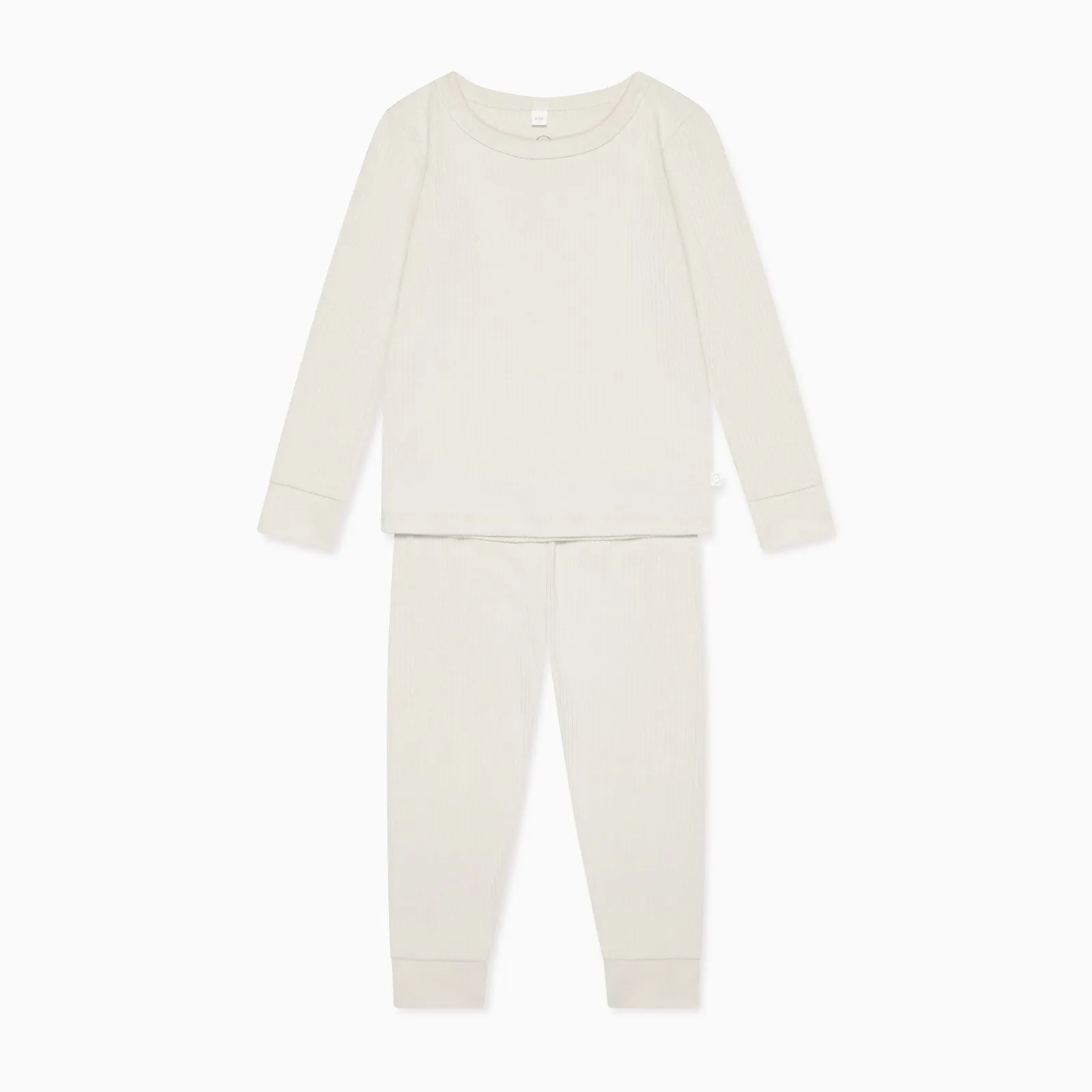 Ecru Ribbed Pajama Set