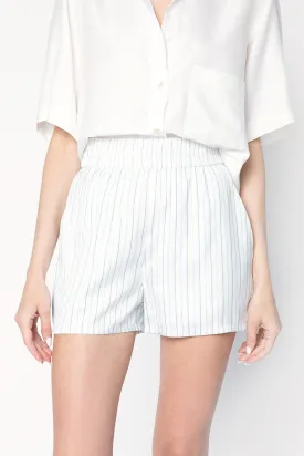 Edwinna Pajama Short in White Striped