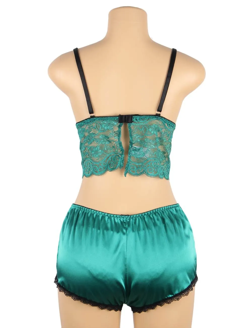 Emerald Goddess Lace Trim Set