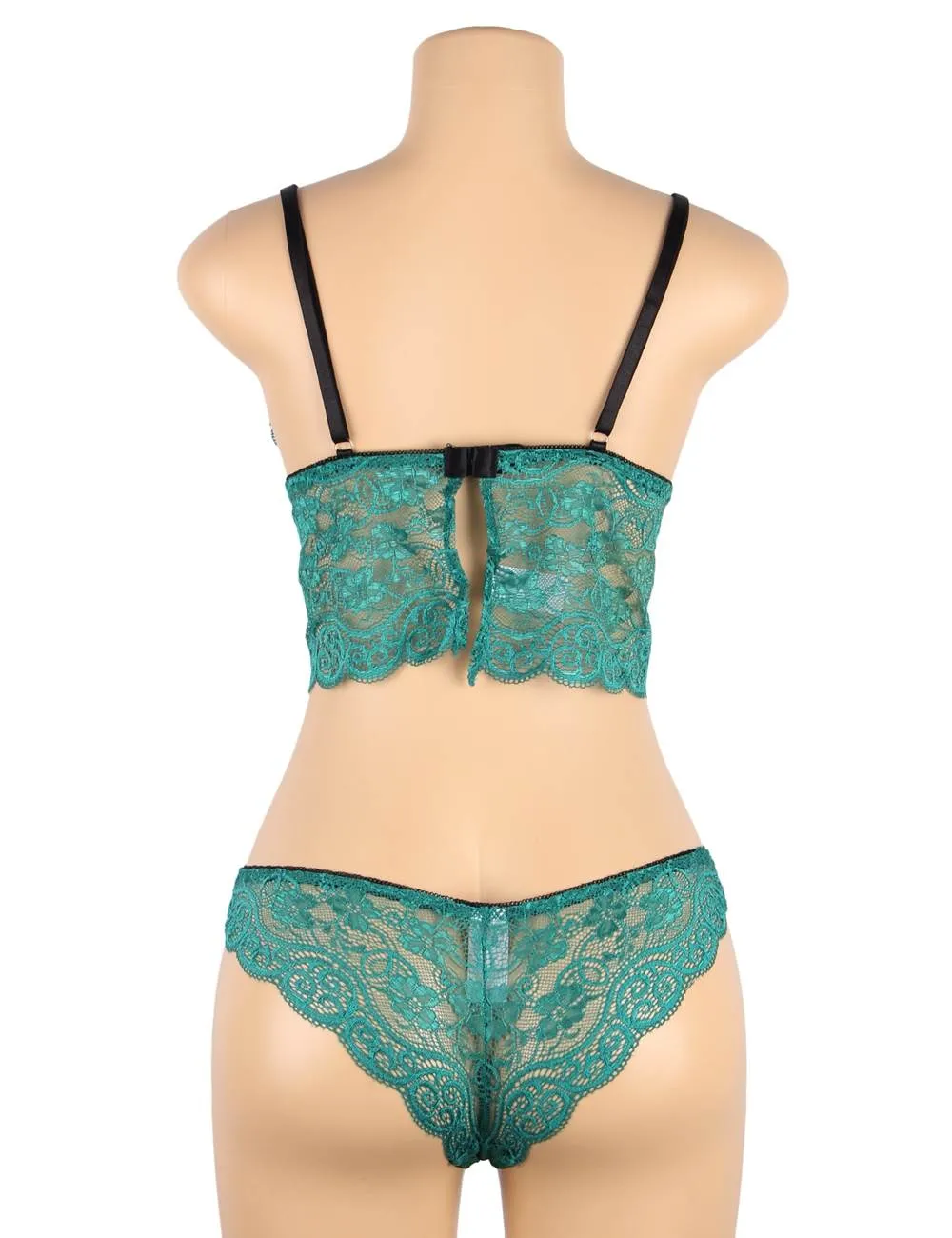 Emerald Goddess Lace Trim Set