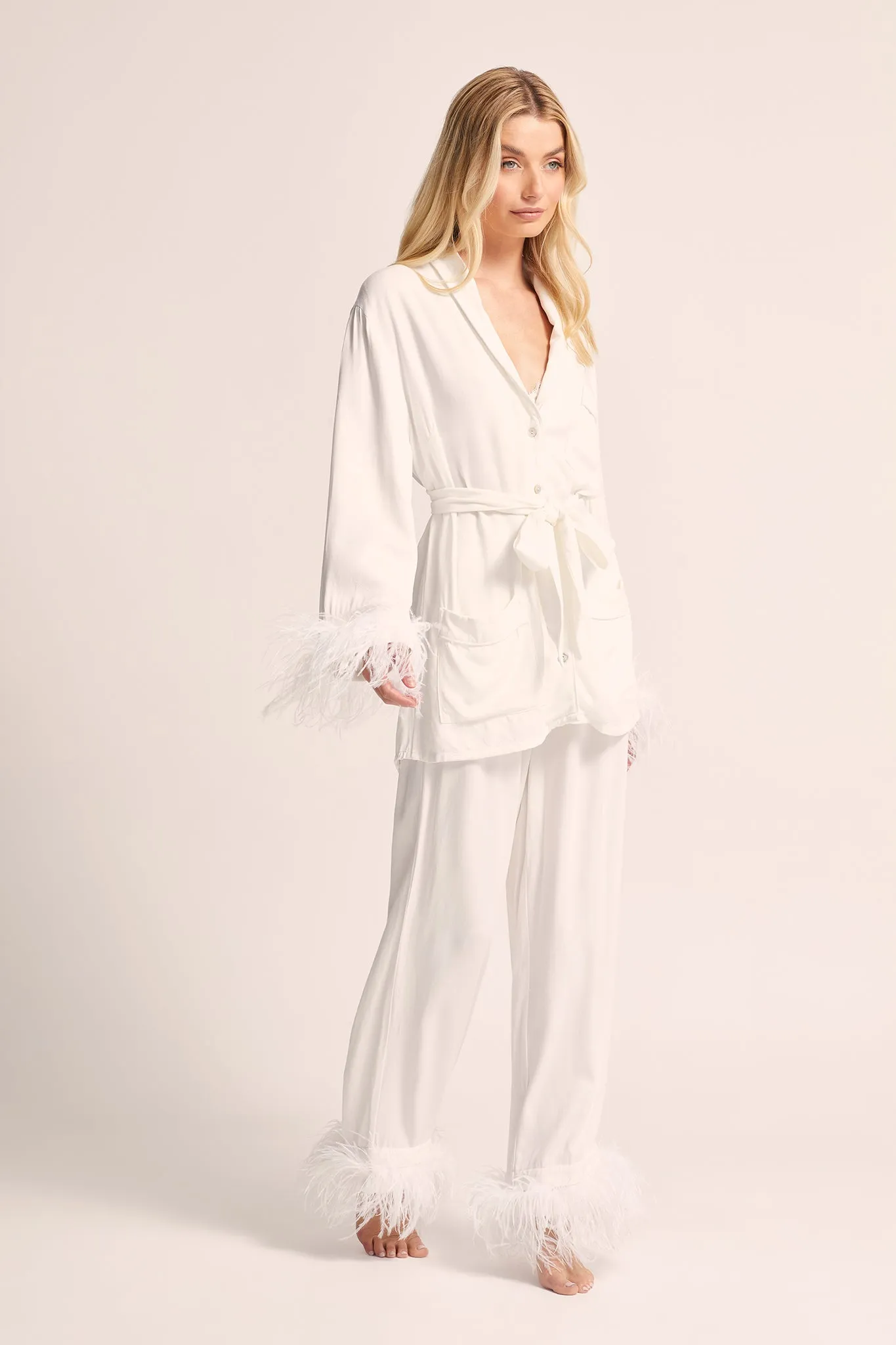 Emilie Pyjama Set - White