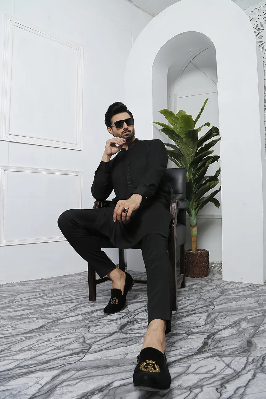 ER 493 Black Edge Republic Kurta Pajama For Men