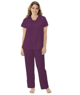 Exquisite Form Short Sleeve Pajamas - Amaranth