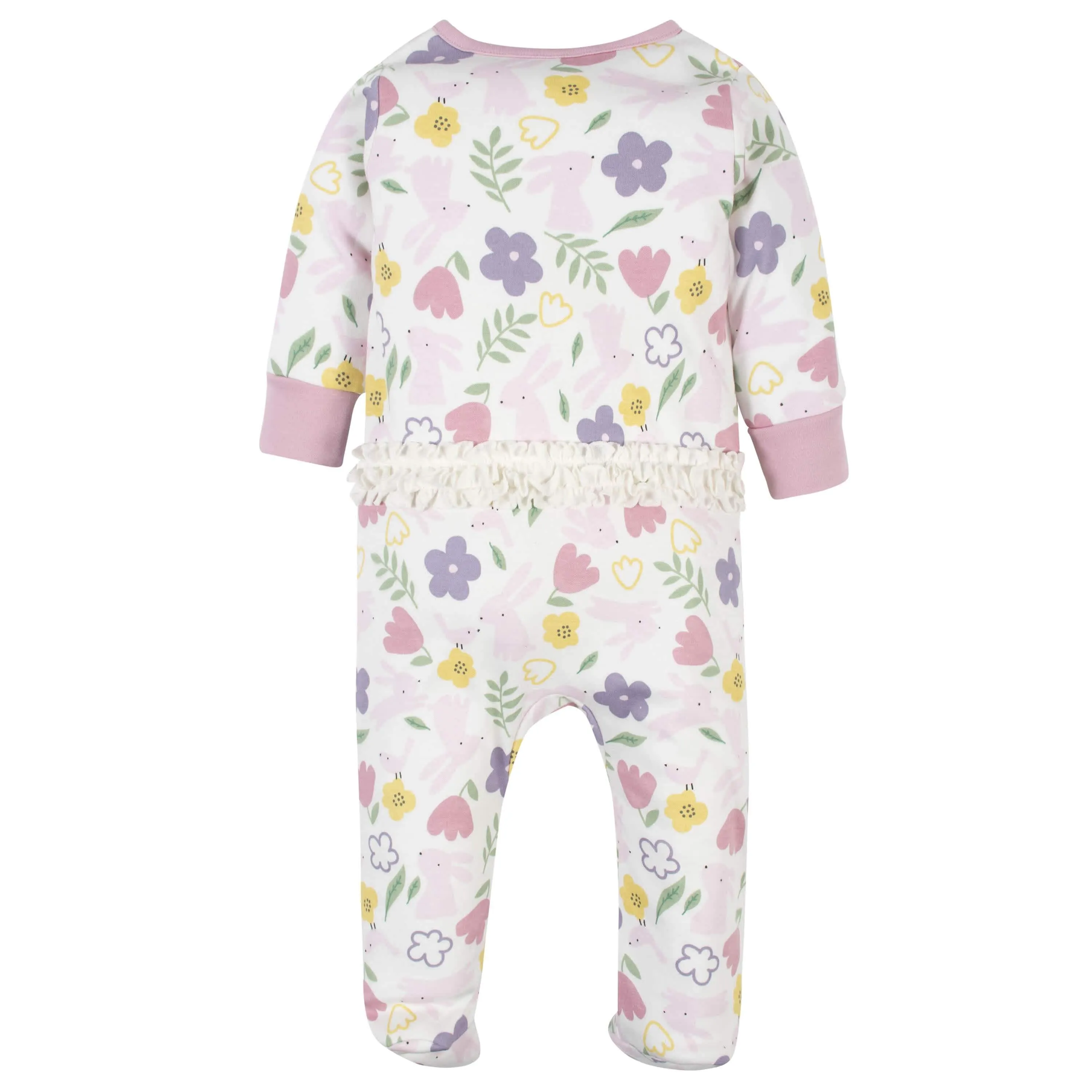 Gerber® Organic 4-Piece Baby Girls Bunny Take-Me-Home Set