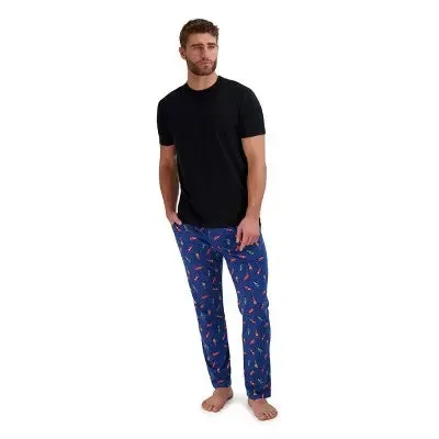 Hanes Premium Men's 2pk Hot Sauce Food Print Pajama Set