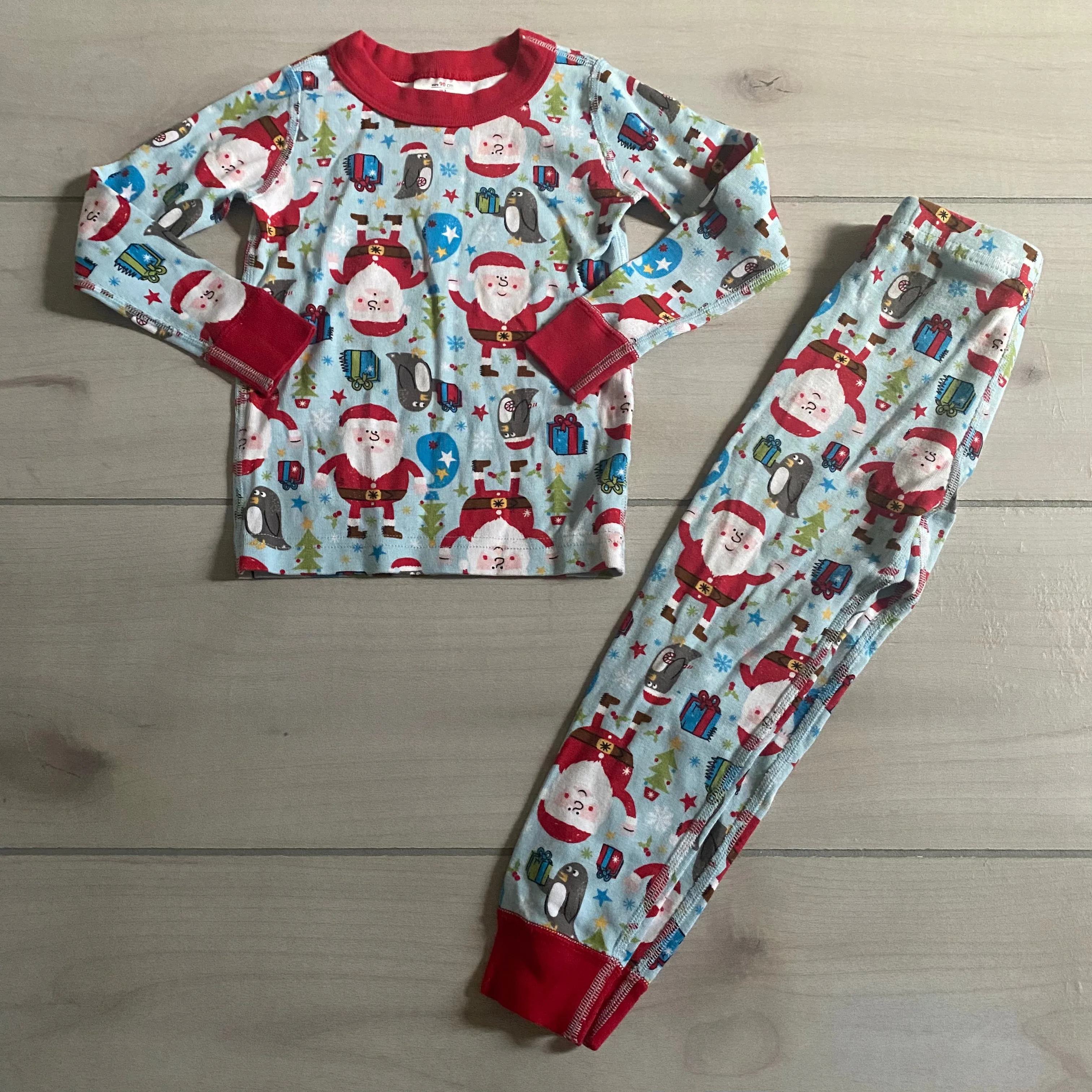 Hanna Andersson Santa Pattern Organic Cotton Pajama Set