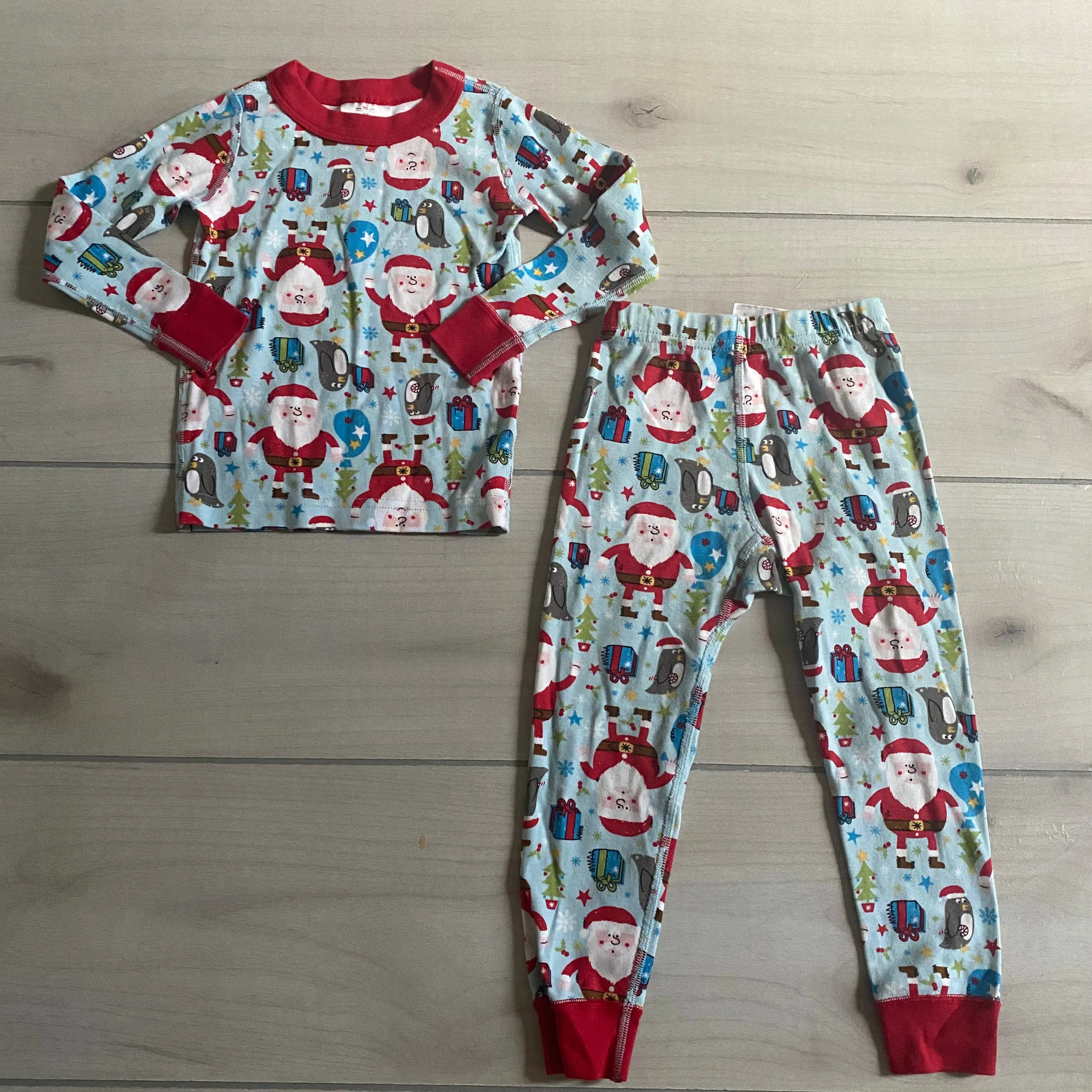 Hanna Andersson Santa Pattern Organic Cotton Pajama Set