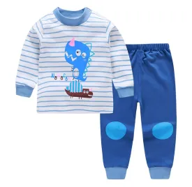 Happy Dino Stripes Baby and Toddler Pyjama Set