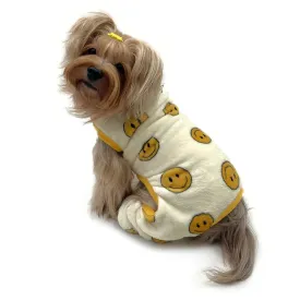 Happy Face Ultra Plush Front Sleeveless Dog Pajamas