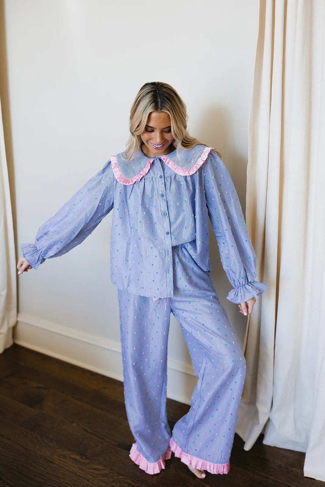 Having Fun Pajama Set - Blue