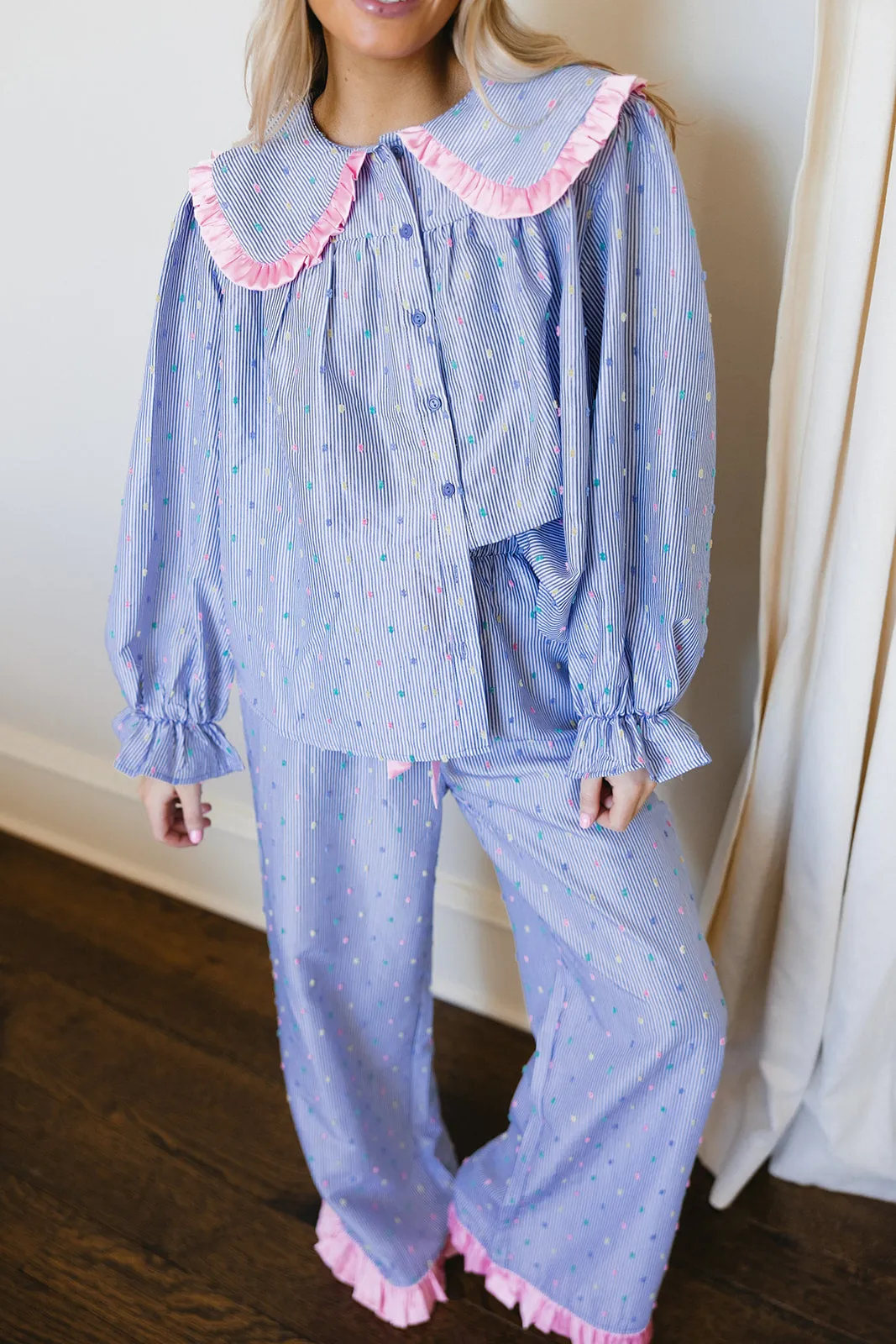 Having Fun Pajama Set - Blue