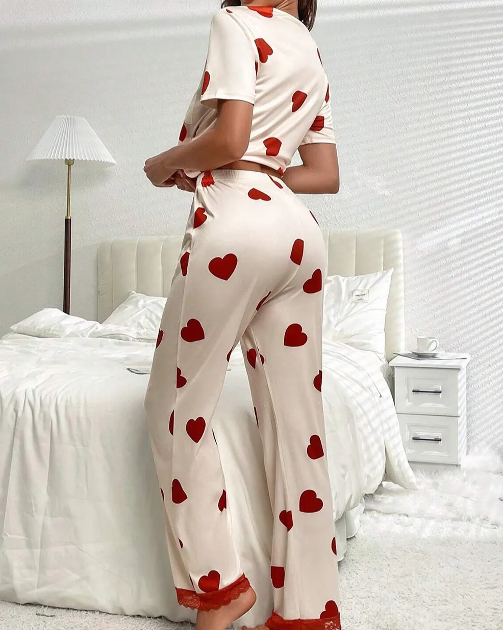 Heart Tee and Pants Pajama Set