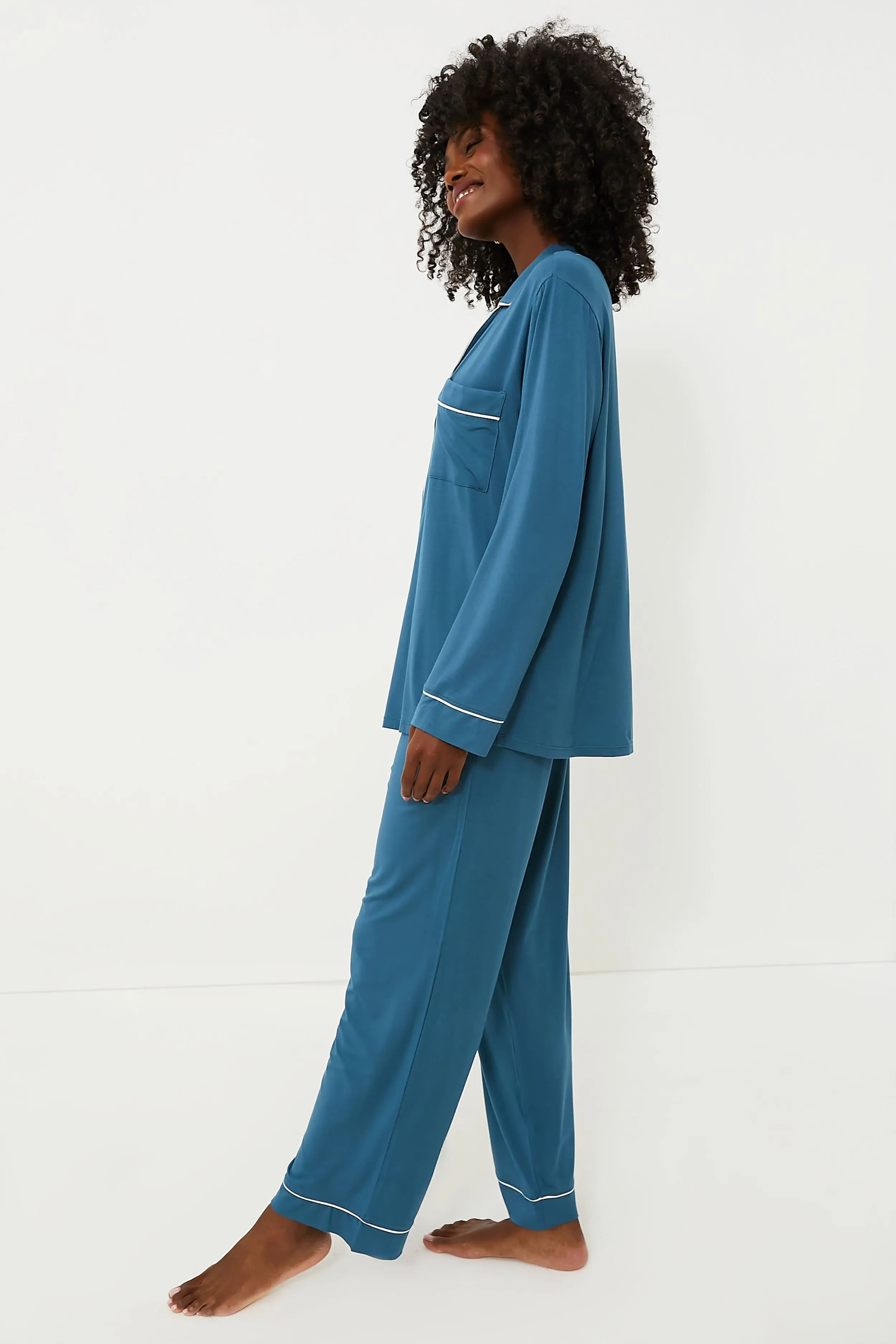 Heritage Blue Gisele Long PJ Set