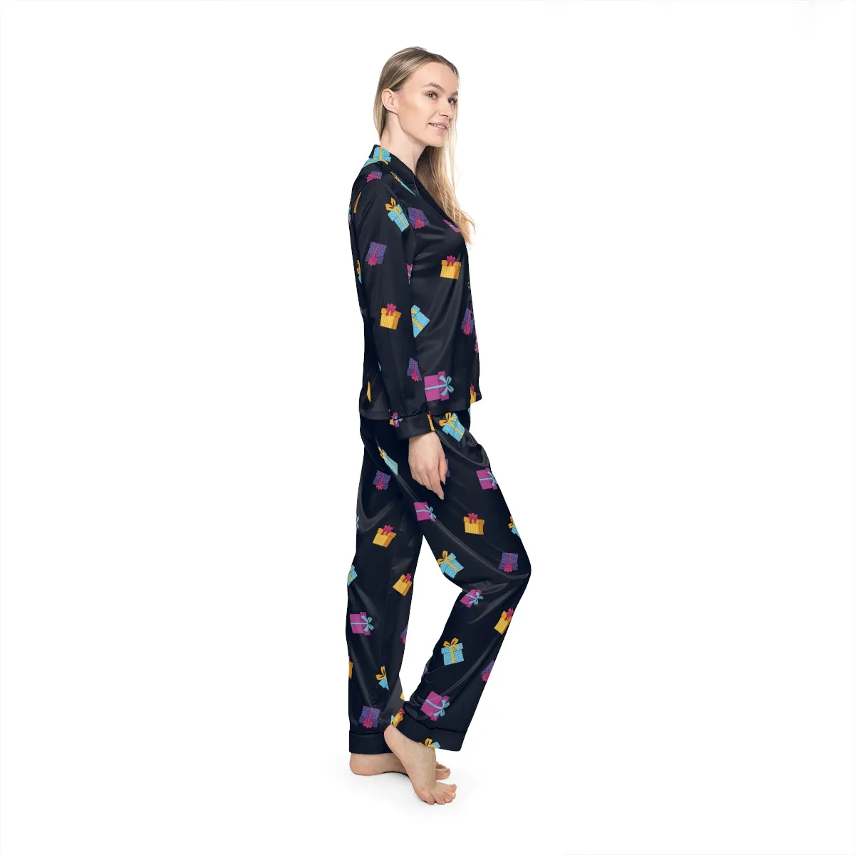 Holiday Greetings Women's Satin Pajamas