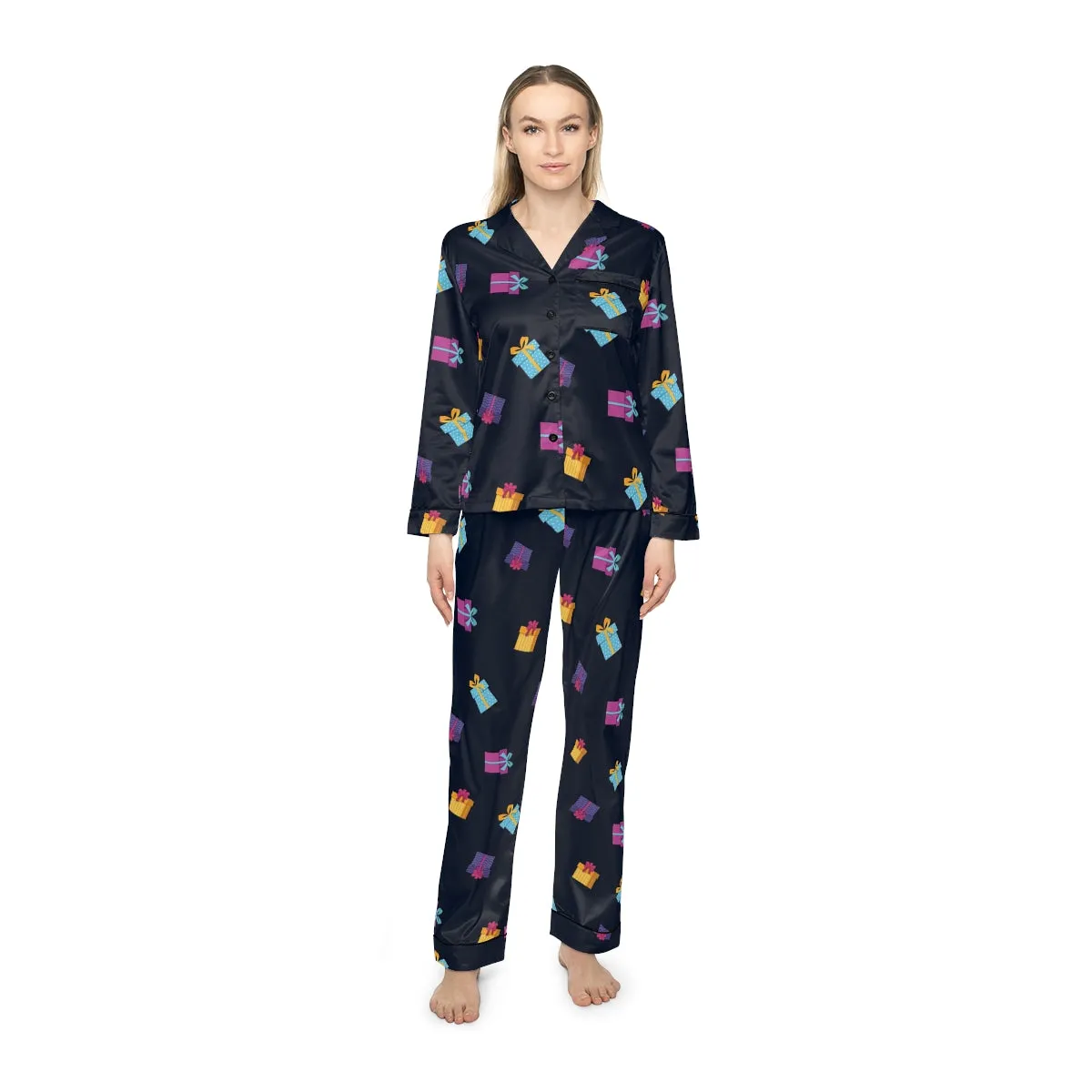 Holiday Greetings Women's Satin Pajamas