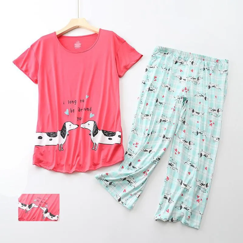 I long to be around you Dachshund Pajamas