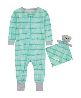 Infant Boys Tie Dye Zip-Front Coverall Pajama