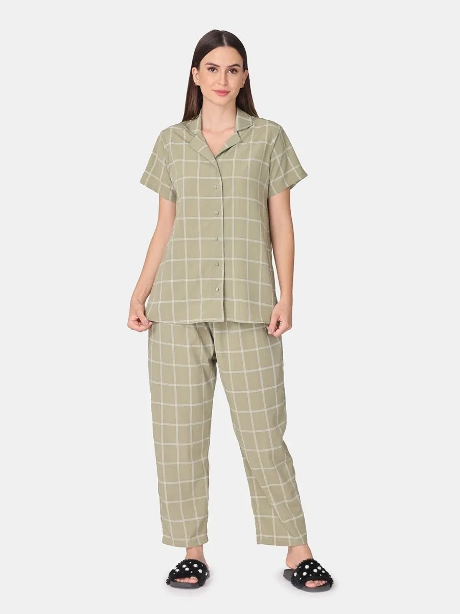 Jade Checkered Feeding Co-Ord Set