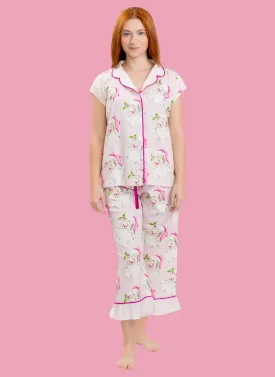 Jolly Santa Luxe Capri Pajama Set