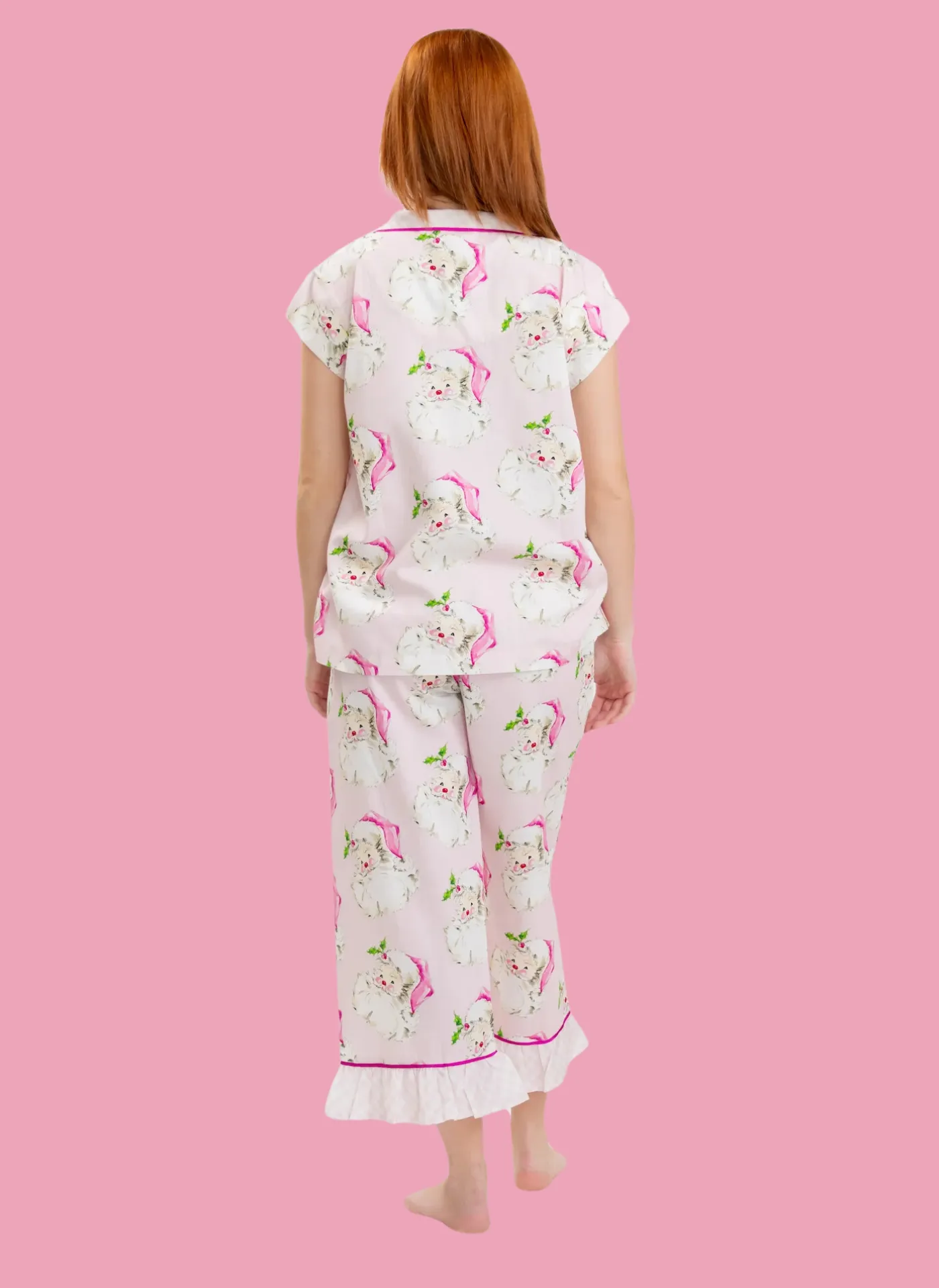 Jolly Santa Luxe Capri Pajama Set